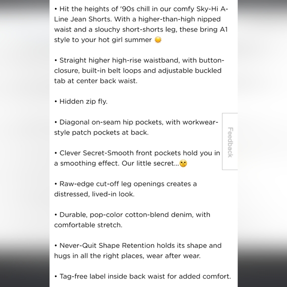 Old Navy plus size 30 High-Waist Sky-Hi Cut-Off Jean Shorts new - Picture 4 of 4